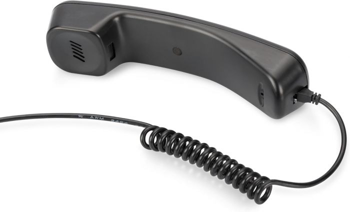 Телефонна слухавка DIGITUS USB A, кабель 1.8-1.9м