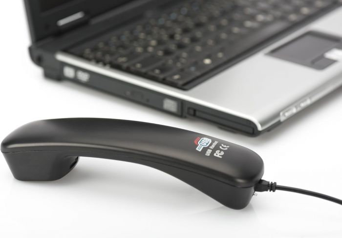 Телефонна слухавка DIGITUS USB A, кабель 1.8-1.9м