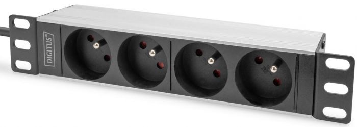 Пристрій розподілу електроживлення DIGITUS 10" 1U, 16A, 230V 4xSchuko, вилка Schuko