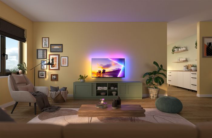 Телевізор 65" Philips QLED 4K 60Hz Smart Titan OS Black Ambilight