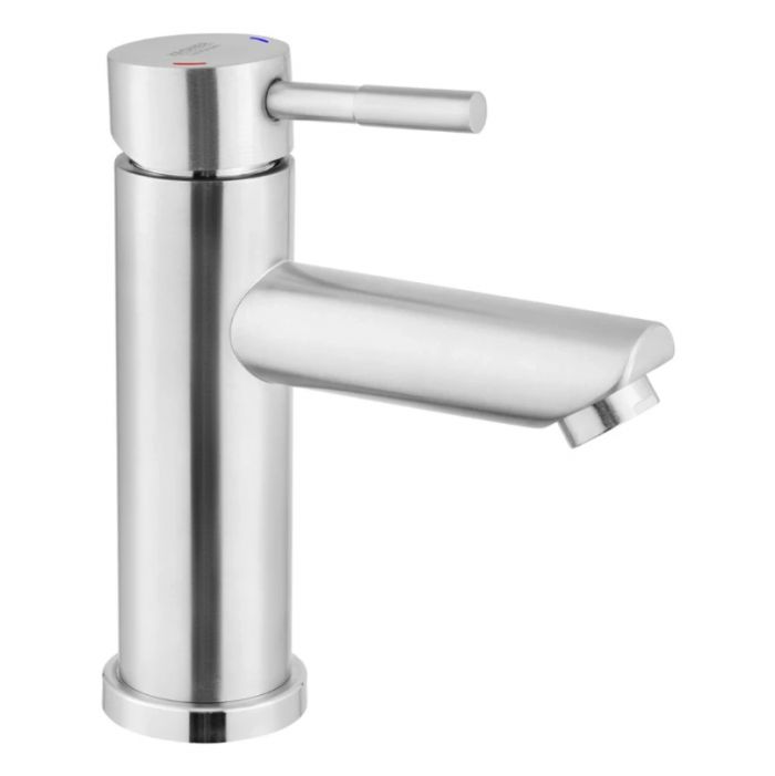 Набір для ванної кімнати, раковина, умивальник Adamant FLATE 60, штучний камінь, прямокут., з сифоном Click-Clack + змішувач