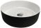 Раковина, умивальник Adamant ARENA, штучний камінь, кругла, без отвору для змішувача та переливу, 360х113мм, врезной, чорно-білий