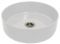Раковина, умивальник Adamant ARENA, штучний камінь, кругла, без отвору для змішувача та переливу, 360х113мм, накладний, білий