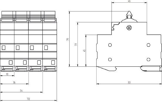 Перемикач навантаження ETI, SSQ 163 "1-0-2", 1p 63A