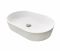 Раковина, умивальник Adamant BESTE NEW, штучний камінь, овальна, без отвору для змішувача та переливу, 540x350x11мм, накладний, білий