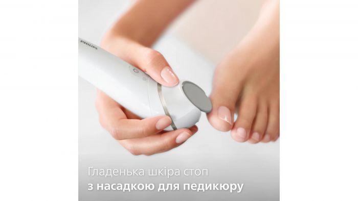 Епілятор Philips Series 9000 дисковий, аккумул., пінцет.-32, волог.+сух., насадок-6, футляр, білий