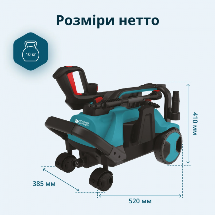 Мийка високого тиску Konner&Sohnen KS 1800-2200Вт 70-160бар 336л/год шланг 8м 10кг
