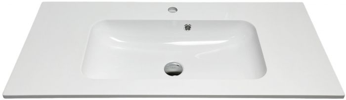 Раковина, умивальник Adamant FRATE, штучний камінь, прямокут., з отвором для змішувача, з отвором для переливу, 995x450x1525мм, накладний, білий