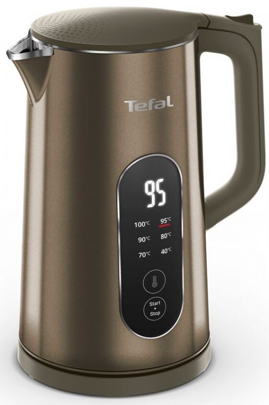 Електрочайник Tefal Selection 1.7л, з подвійними стінками, 6 темп.реж, підтримка температури, сенc. управління, бронзовий