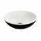 Раковина, умивальник Adamant KREIS, штучний камінь, кругла, без отвору для змішувача та переливу, 420х150мм, накладний, чорно-білий