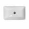 Раковина, умивальник Adamant LOWER, штучний камінь, прямокут., без отвору для змішувача та переливу, 560x360x100мм, накладний, білий