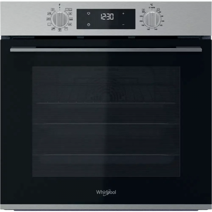 Духова шафа Whirlpool електрична, 71л, A+, дисплей, конвекція, телескопічні напрямні, нерж