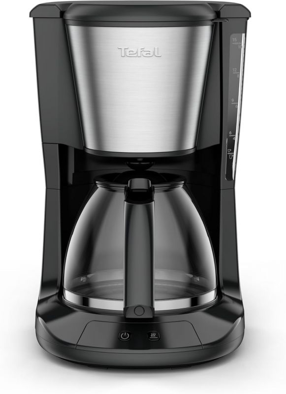 Кавоварка Tefal крапельна Subito 1.25л, мелена, чорно-сріблястий