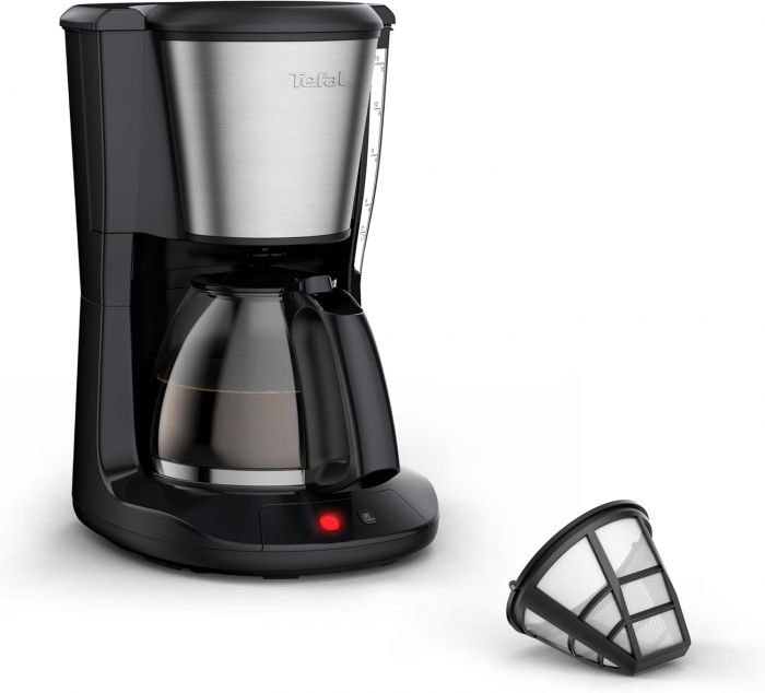 Кавоварка Tefal крапельна Subito 1.25л, мелена, чорно-сріблястий