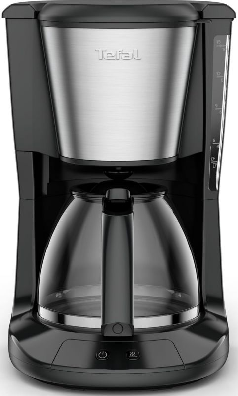 Кавоварка Tefal крапельна Subito 1.25л, мелена, чорно-сріблястий