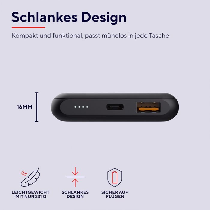 Акумулятор портативний літій-іонний power bank Trust Redoh, 10000мА·год, USB-A/2хUSB-C, 18W, QC 3.0, PD, чорний