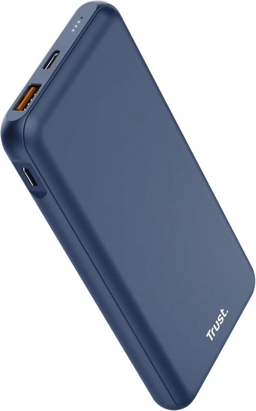 Акумулятор портативний літій-іонний power bank Trust Redoh, 10000мА·год, USB-A/2хUSB-C, 18W, QC 3.0, PD, синій