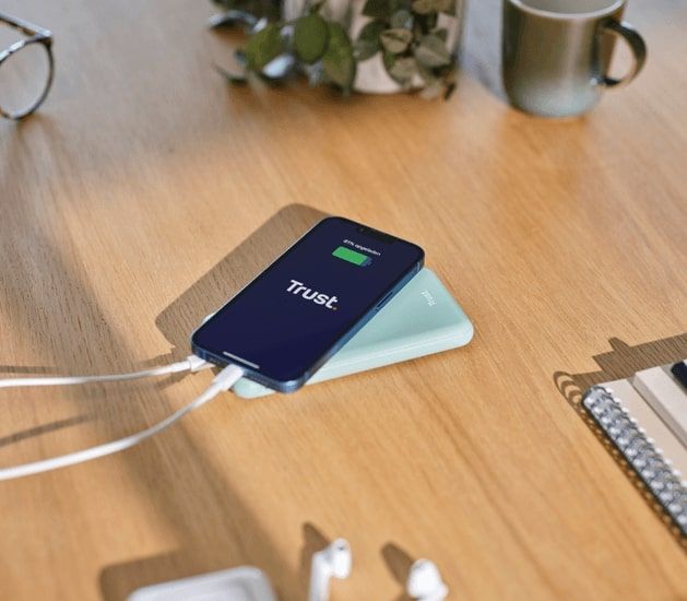 Акумулятор портативний літій-іонний power bank Trust Redoh, 10000мА·год, USB-A/2хUSB-C, 18W, QC 3.0, PD, зелений