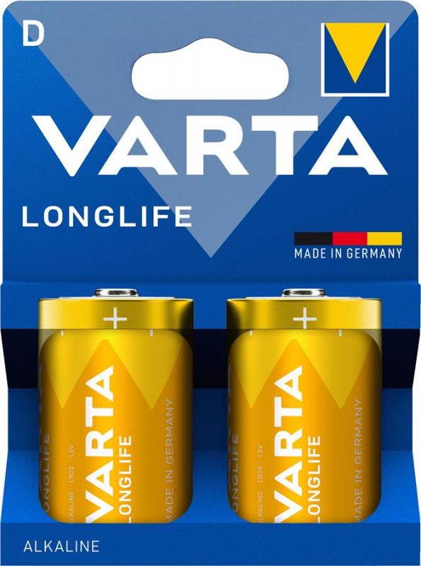 Батарейка Varta Longlife лужна D(LR20)  блістер, 2 шт