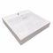 Раковина, умивальник Adamant WASHER NEW, штучний камінь, прямокут., з отвором для змішувача, без переливу, 595х595х115мм, накладний, білий