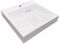 Раковина, умивальник Adamant WASHER NEW, штучний камінь, прямокут., з отвором для змішувача, без переливу, 595х595х115мм, накладний, білий