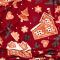 Плед ARDESTO Christmas Flannel 160х200см, 100% поліестер, імбирні будиночки