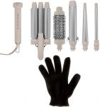 Плойка Remington Trendology, 92Вт, темп.режимов-5, 130-210С, 5 насадок. перчатка ,кераміка, білий