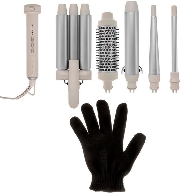 Плойка Remington Trendology, 92Вт, темп.режимов-5, 130-210С, 5 насадок. перчатка ,кераміка, білий