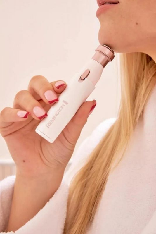 Тример Remington, для носа та вухі бороди , мережа+акум., насадок-2, сталь, рожевий