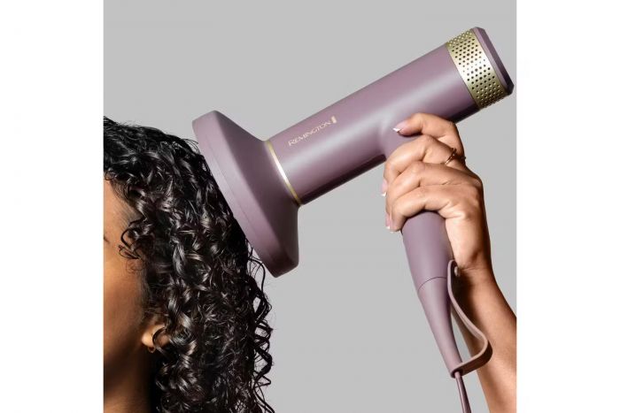 Фен Remington AIRvive, 1600Вт, 3 режими, дифузор, іоніз-я, хол. обдув, фіолетово-золотий