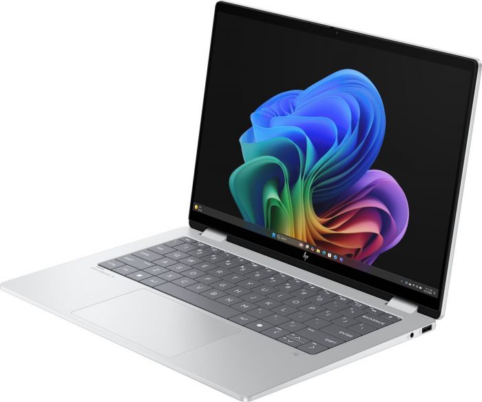 Ноутбук HP OmniBook X Flip x360 14-fm0008ua 14" WUXGA IPS Touch, Intel U5-226V, 16GB, F512GB, UMA, Win11, сріблястий