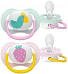 Пустушка  Avent  Ultra Air, 0-6 міс., 2шт, дизайн для дівчат.