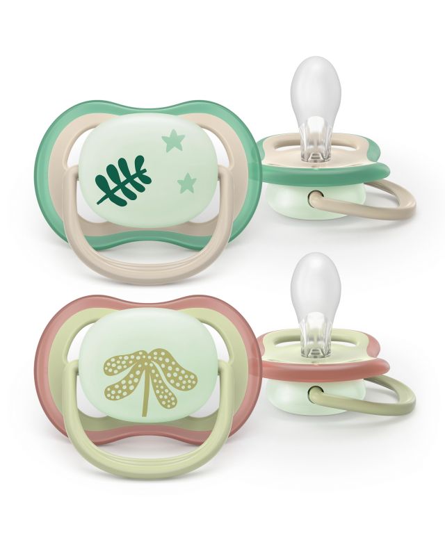 Пустушка  Avent  Ultra Air Нічна, 6-18 міс., 2шт, нейтральний дизайн.