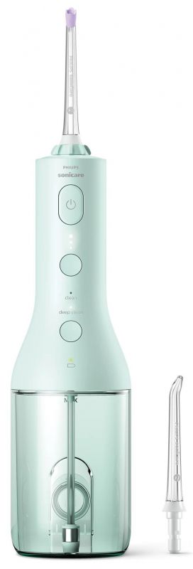 Іригатор Philips портативний Sonicare Cordless Power Flosser 3000, чохол, 2 насадки, м'ятний