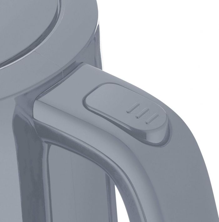 Електрочайник Amica 1.7л, пластик, сірий