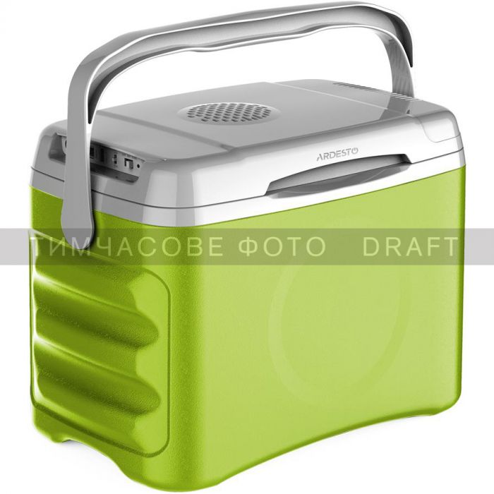 Холодильник дорожній ARDESTO, 2в1, 21л, 220/12В, підігрів 55°C, охолодження 18-20°C, USB-порт, 4.3кг, салатовий