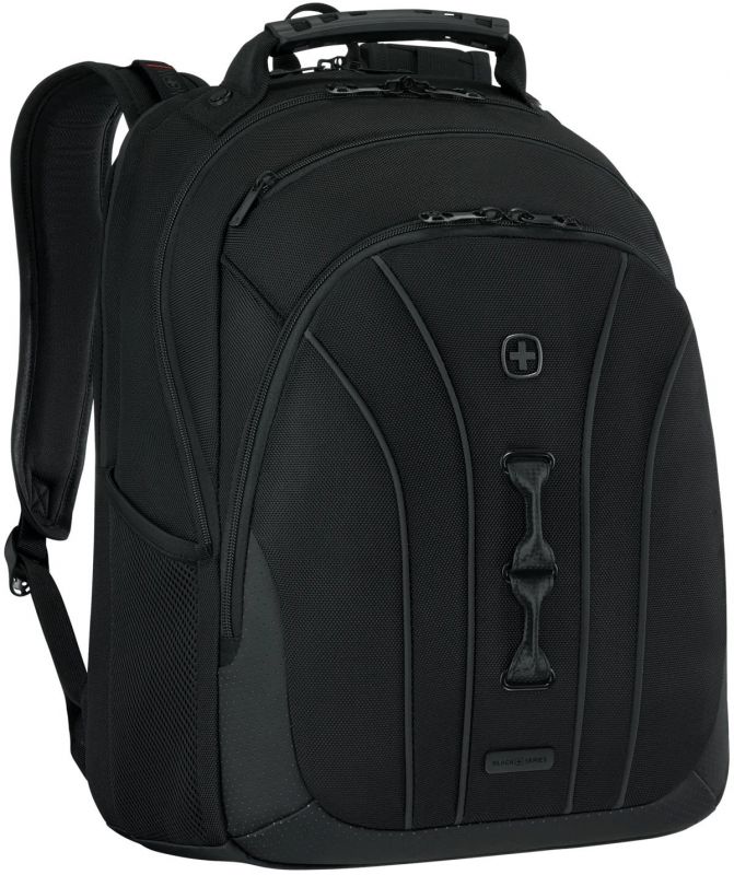 Wenger Icons Backpack, Legacy Black Series, 16" Laptop Backpack, Black