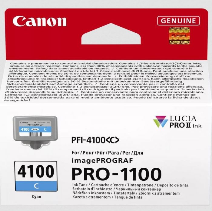 Картридж Canon PFI-4100 imagePROGRAF PRO-1100 Cyan