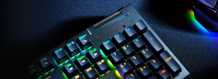 Клавіатура механічна Razer BlackWidow V4 X 110key, Green Switch, USB-A, EN/RU, RGB, чорний