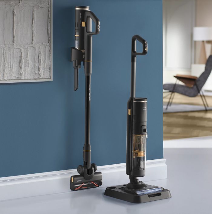 Пилосос Philips безпровідний Series 7000 AquaTrio, вологе прибирання, конт пил -0.42л, автон. робота до 45хв, PowerCyclone Aqua, чорний