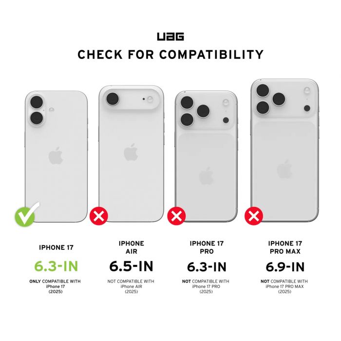 Захисне скло UAG для iPhone 17, Clear