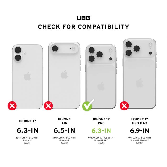Захисне скло UAG для iPhone 17 Pro, Clear