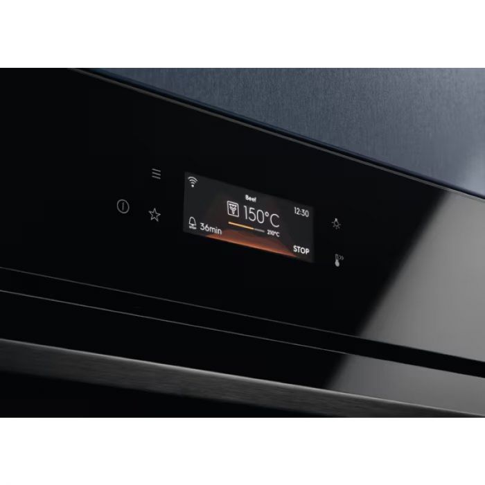 Духова шафа Electrolux електрична, 72л, A+, пара, дисплей, конвекція, ф-ція пароварки, телескопічні напрямні, чорний