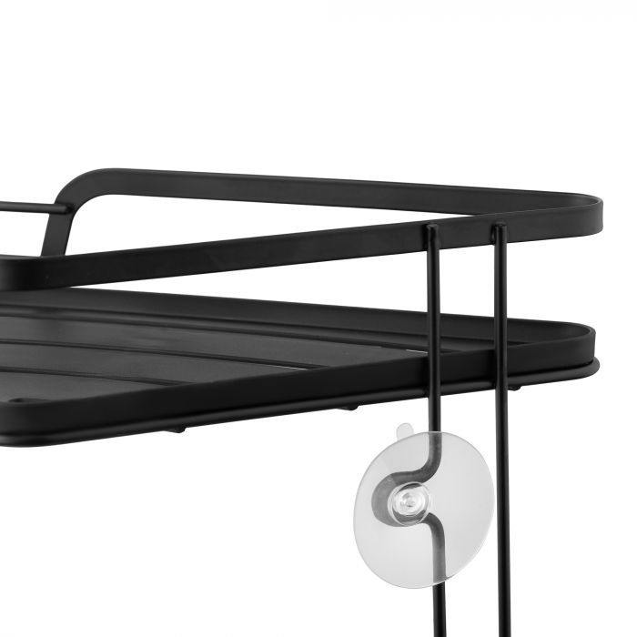 Полиця кутова Ardesto Vigor 2-ярусна 22см, метал, поліпропілен, чорний