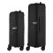 Набір валіз 2E, Aero, поліпропілен, (M+S), TSA, 4 колеса, EXP, чорний