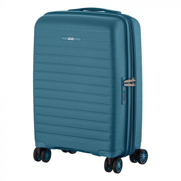 Набір валіз 2E, Aero, поліпропілен, (M+S), TSA, 4 колеса, EXP, синій