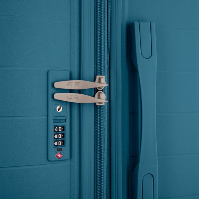 Набір валіз 2E, Aero, поліпропілен, (M+S), TSA, 4 колеса, EXP, синій