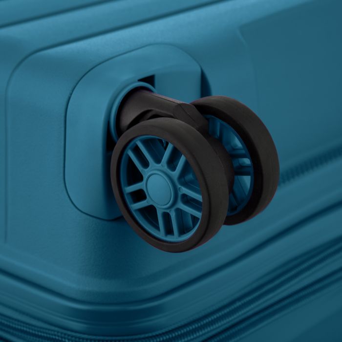 Набір валіз 2E, Aero, поліпропілен, (M+S), TSA, 4 колеса, EXP, синій