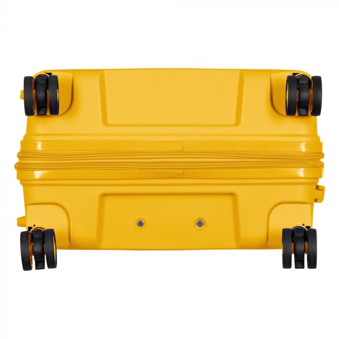 Набір валіз 2E, Aero, поліпропілен, (L+M+S), TSA, 4 колеса, EXP, бурштиново-жовтий