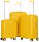 Набір валіз 2E, Aero, поліпропілен, (L+M+S), TSA, 4 колеса, EXP, бурштиново-жовтий